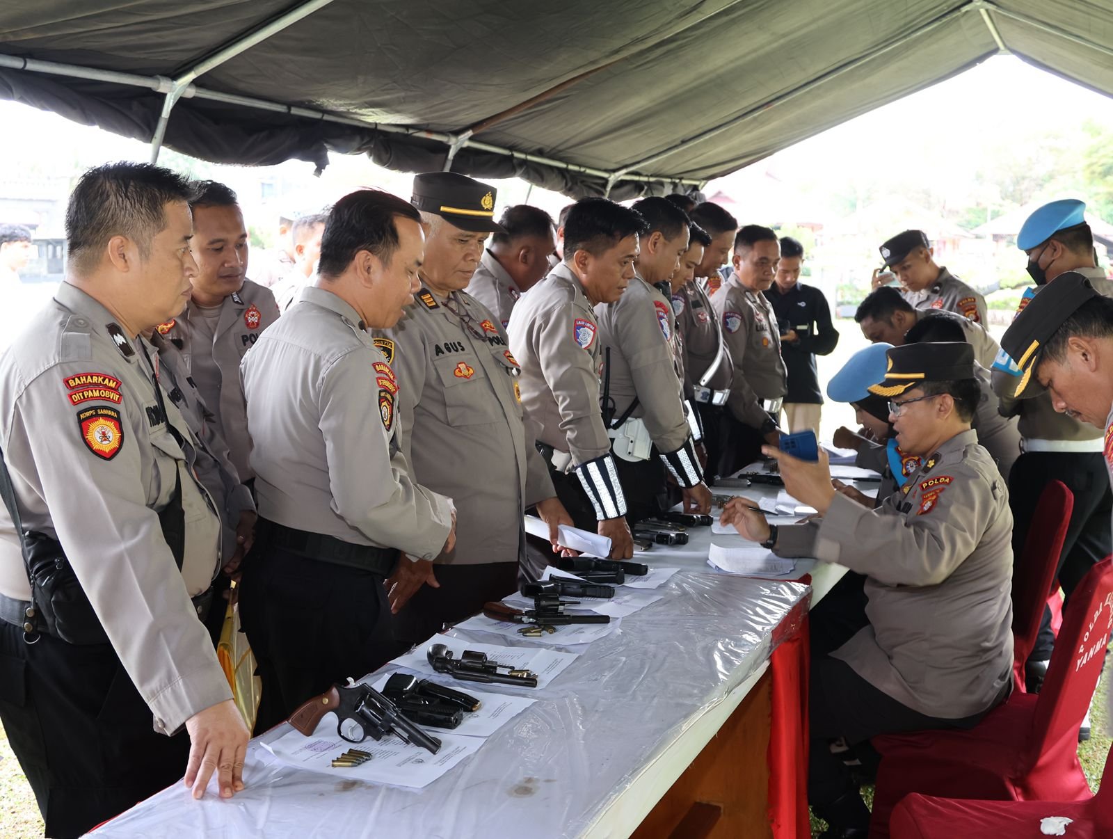 Irwasda Polda Kalteng Pimpin Pemeriksaan Senpi Anggota