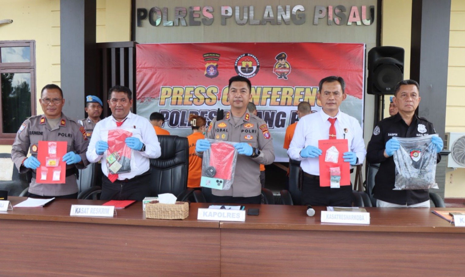 Press Conference, Kapolres Pulang Pisau Sampaikan Hasil Operasi Pekat Telabang 2025