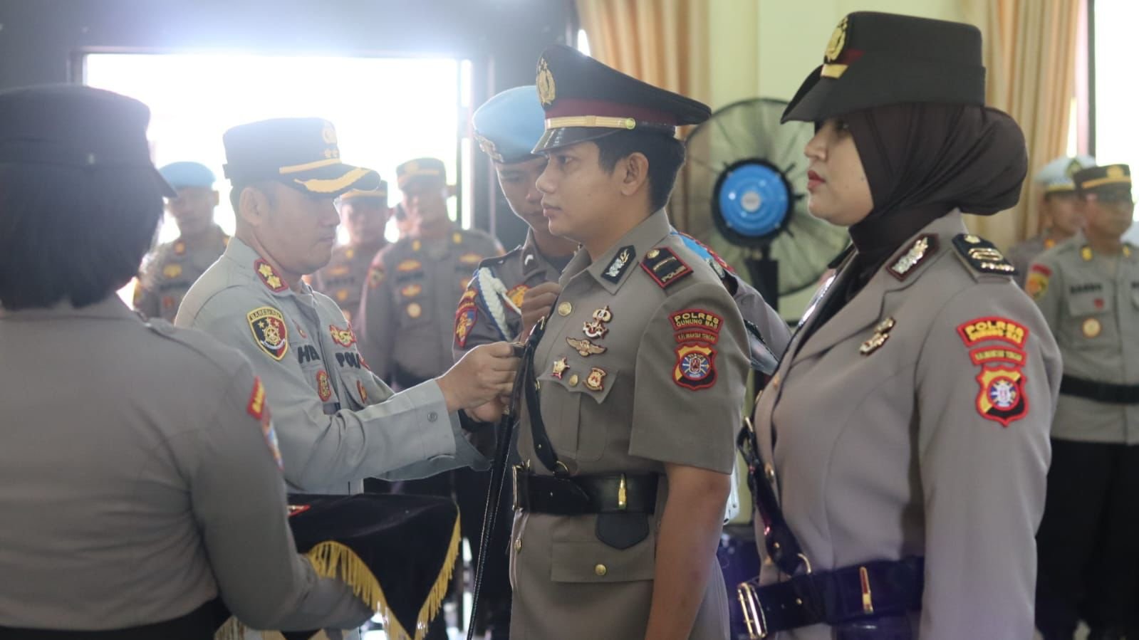 Kapolsek Kurun Dijabat Seorang Polwan, Kapolres Gumas Pimpin Sertijab