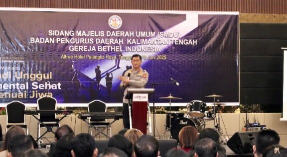 Kapolda Hadiri SMUD GBI, Ajak Ciptakan Bumi Tambun Bungai Aman dan Kondusif