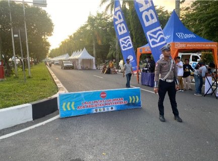 Satlantas Polresta Palangka Raya Tertibkan PKL di Area Car Free Day