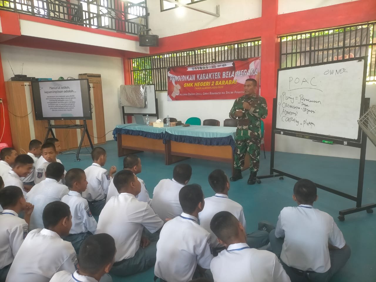 Danramil 1002-08 Berikan Pembekalan Kepada Siswa Baru SMKN 2 Barabai