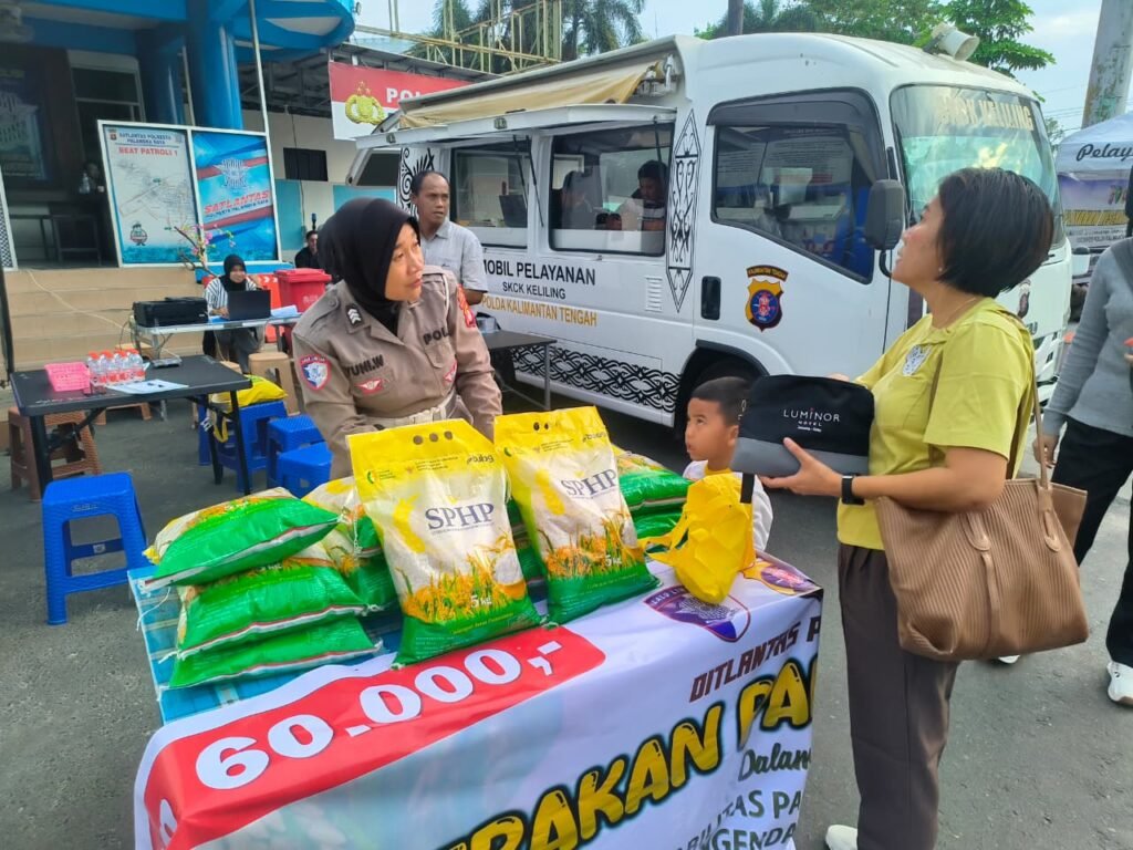 Dukung Program Pemerintah, Ditlantas Polda Kalteng Laksanakan Gerakan Pangan Murah