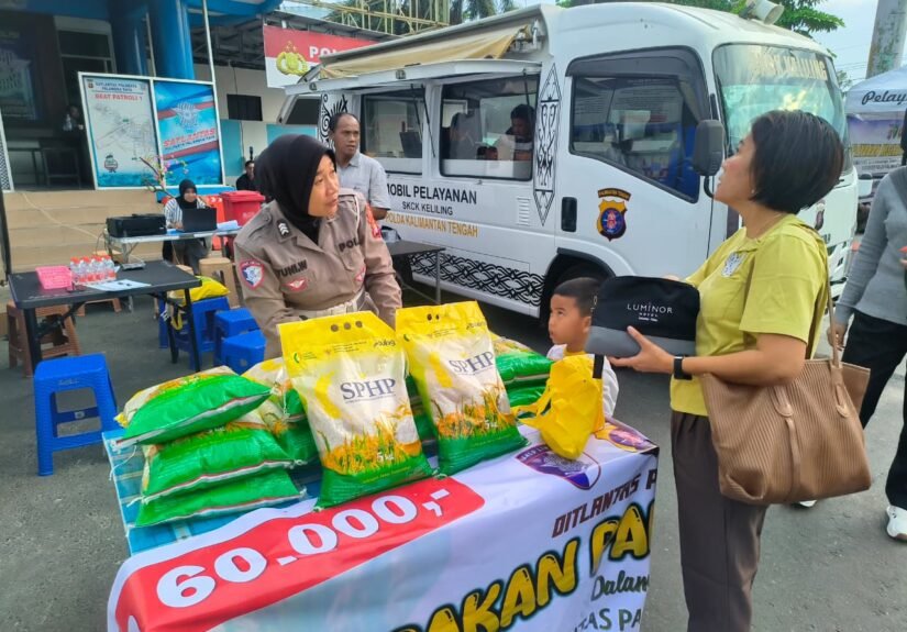 Dukung Program Pemerintah, Ditlantas Polda Kalteng Laksanakan Gerakan Pangan Murah