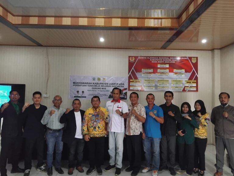 Hasil Muskablub, Nopriaman Nakhodai PTMSI Gunung Mas Masa Bakti 2025-2029