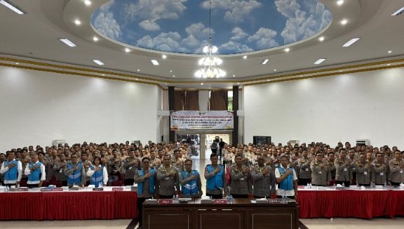 243 Peserta Seleksi Terpadu Pendidikan Pengembangan Karir Polri Tandatangani Pakta Integritas
