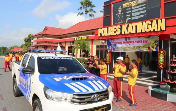 Polres Katingan Ikuti Turnamen Bola Voli Kapolda Cup 2025