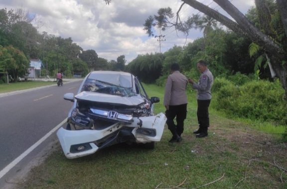 Polsek Bukit Batu Cepat Tangani Laka Lantas di Jalan Tjilik Riwut Km 29