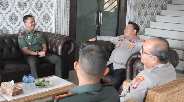 Perkuat Sinergitas, Dandim 1016/Plk Silaturahmi ke Polresta Palangka Raya