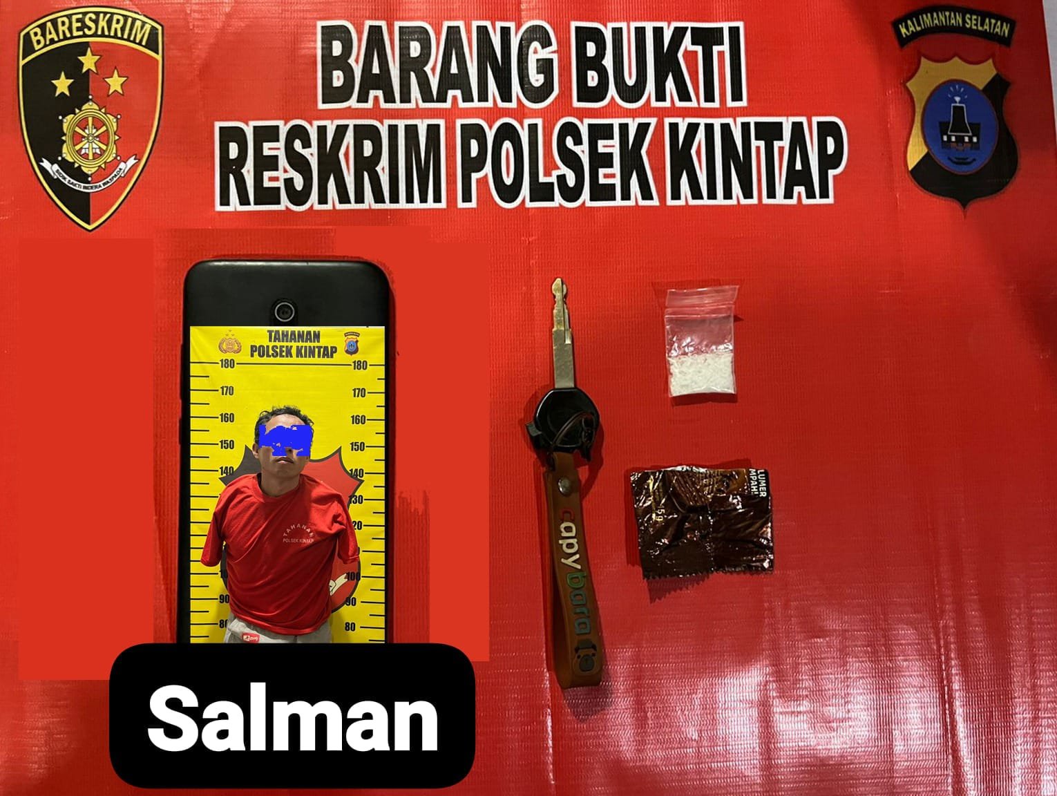 Polsek Kintap Berhasil Tangkap S, Terlibat Kasus Narkoba
