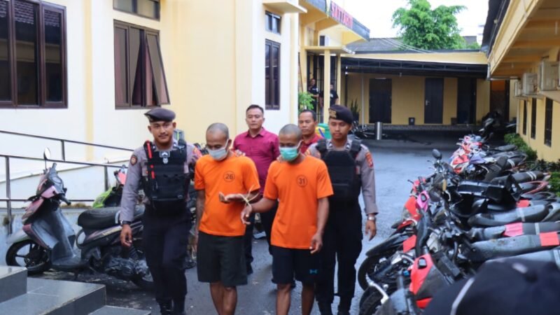 Dua Pelaku Spesialis Curanmor Ditangkap, Polres Kobar Amankan Puluhan Motor