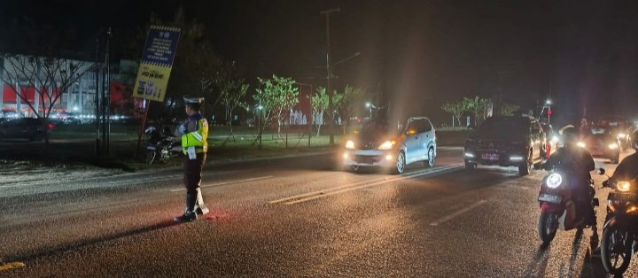 Satlantas Polresta Palangka Raya Amankan Perayaan Natal KKD Dusmala Tebama