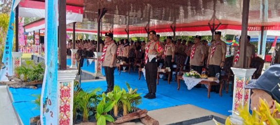 Polsek Bukit Batu Amankan Pembukaan Jambore Daerah Gerakan Pramuka Kalteng