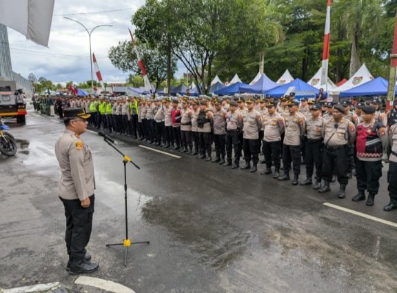 Jaga Keamanan Acara Tutup Tahun, Polresta Palangka Raya Kerahkan Ratusan Personel