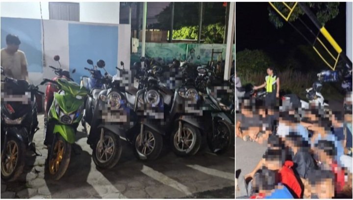 Patroli Antibalap Liar, Satlantas Polresta Palangka Raya Amankan Belasan Remaja & Motor