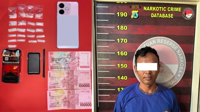 Pengedar Sabu di Takisung Diciduk Polisi, 21 Paket Diamankan