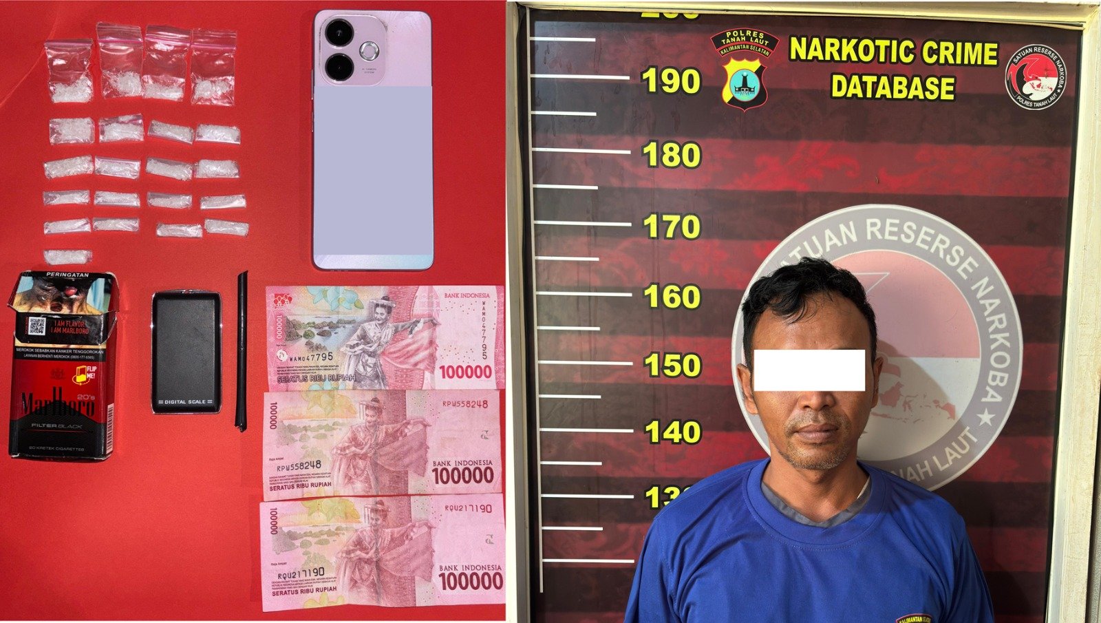 Pengedar Sabu di Takisung Diciduk Polisi, 21 Paket Diamankan