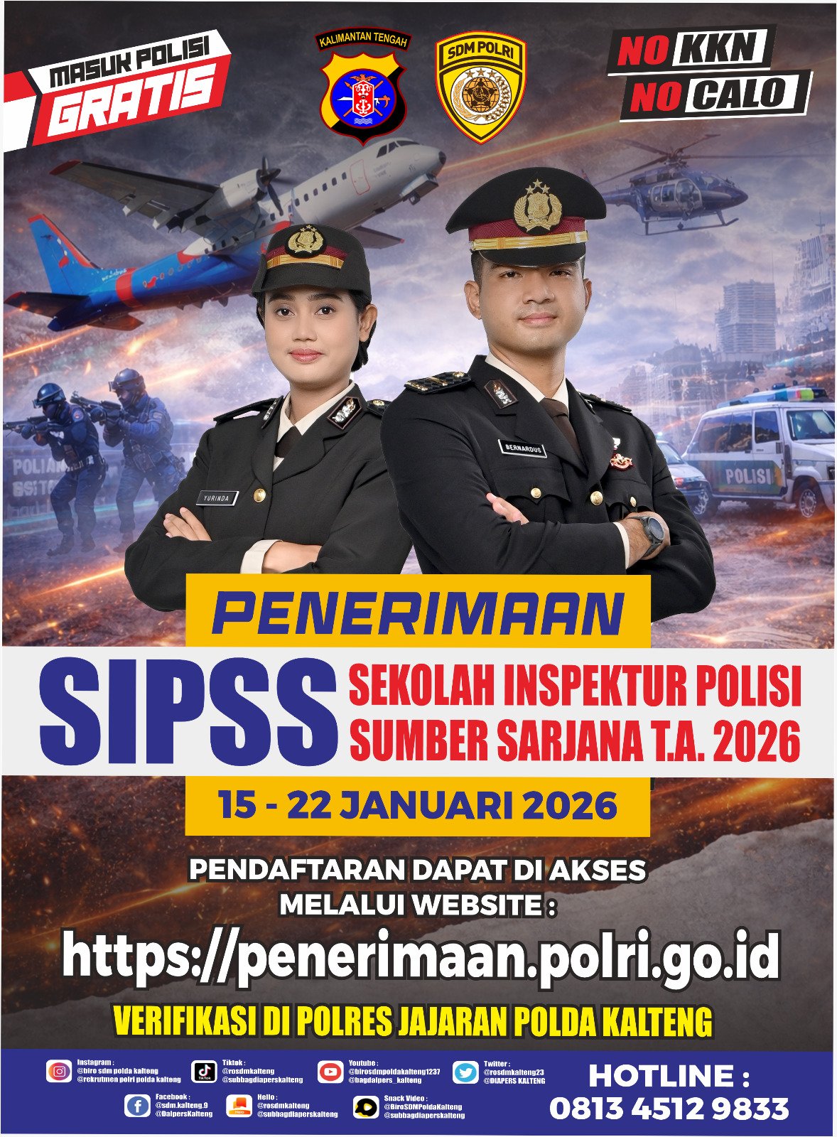 Polda Kalteng Resmi Buka Rekrutmen SIPSS 2026, Kesempatan Emas bagi Sarjana