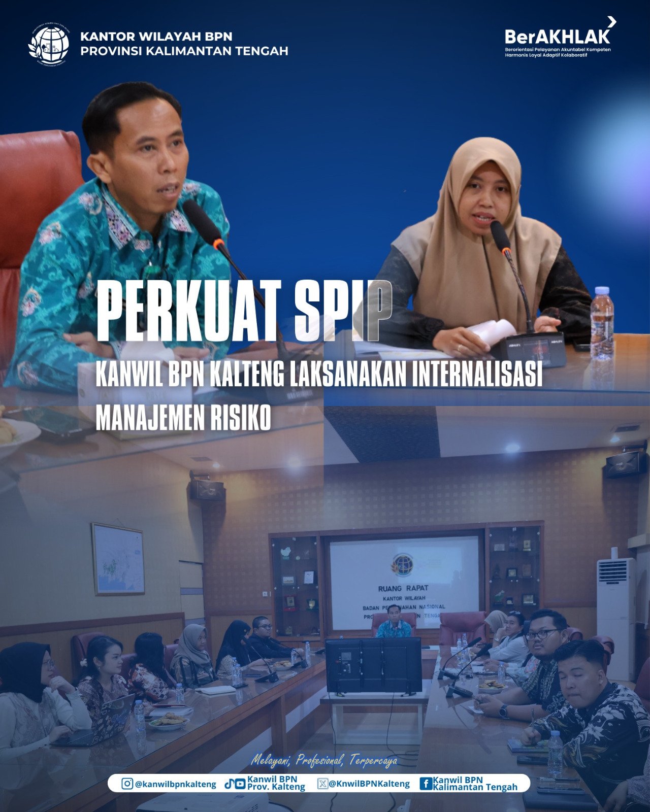 Internalisasi Manajemen Risiko Jadi Fokus Kanwil BPN Kalteng Tahun 2026
