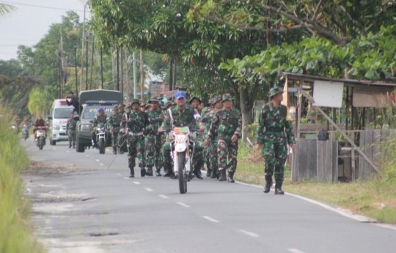 Tingkatkan Kemampuan Fisik, Anggota Kodim 1016/Plk Laksanakan Hanmars