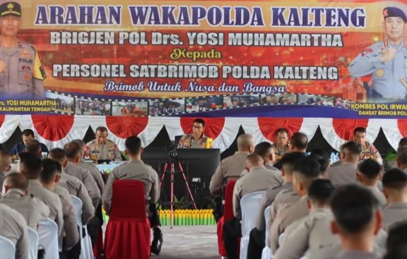 Wakapolda Minta Jajaran Satbrimob Kalteng Tingkatkan Sikap Profesionalitas dalam Menjaga Kamtibmas