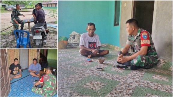 Jalin Kedekatan dengan Warga, Babinsa Kodim 1016/Palangka Raya Laksanakan Anjangsana