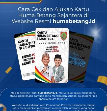 Humabetang.id, Portal Resmi Pemprov Kalteng: Kartu Huma Betang Sejahtera