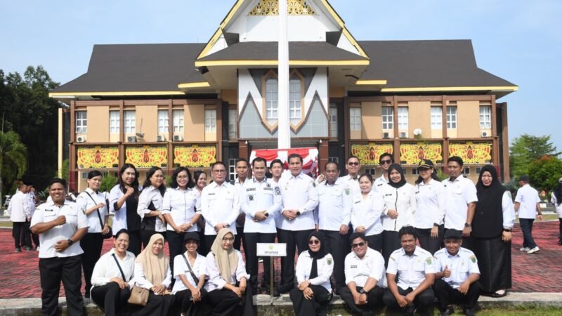 Hari Pertama Kerja Usai Lebaran, Pemkab Pulang Pisau Gelar Apel Gabungan Penuh Nuansa Kebersamaan