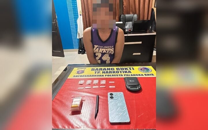 Meresahkan, Terduga Pengedar Sabu Digelandang ke Mapolresta Palangka Raya