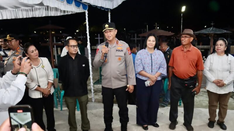 Kapolda Kalteng Tinjau Pengamanan Malam Paskah Pastikan Ibadah Berjalan Aman dan Tertib