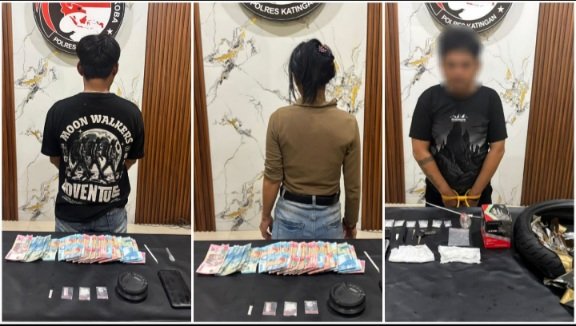 Satresnarkoba Polres Katingan Bekuk Bandar Narkoba, Dua Lelaki & Satu Perempuan