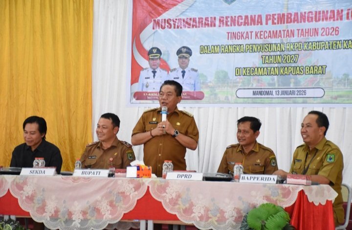 Bupati Kapuas Hadiri Musrenbang Kapuas Barat