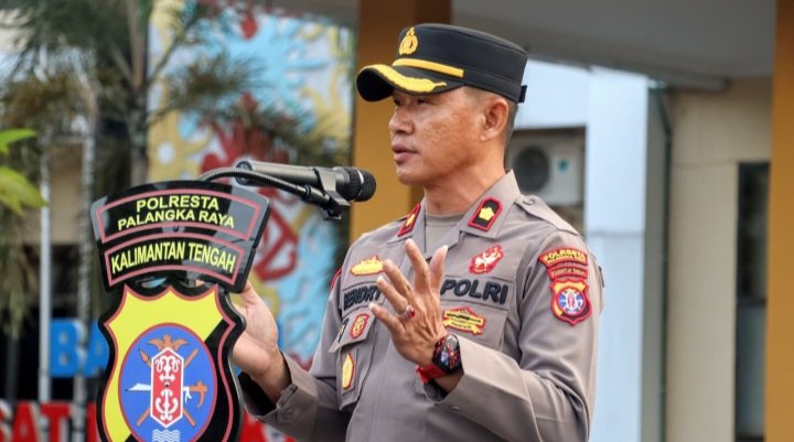 Pimpin Apel Pagi Perdana, Kabagops Polresta Palangka Raya Ingatkan Pedomani SOP
