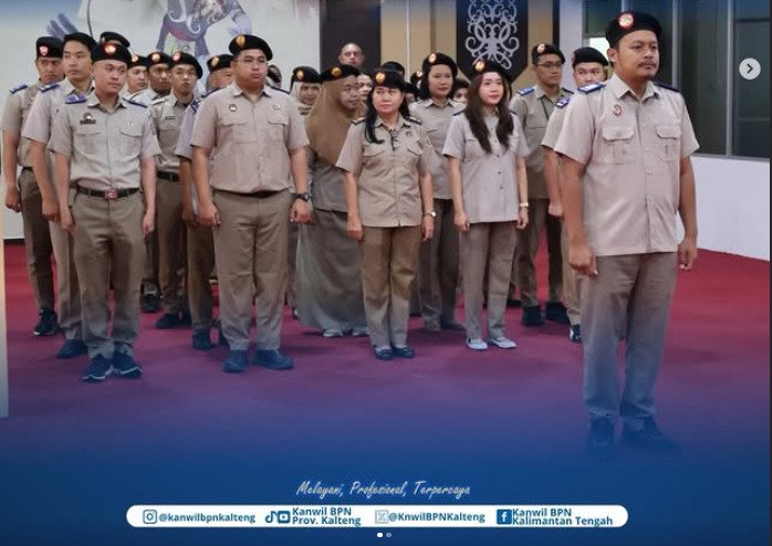 Apel Pagi Kanwil BPN Kalteng Tekankan Integritas dan Kinerja Layanan Publik
