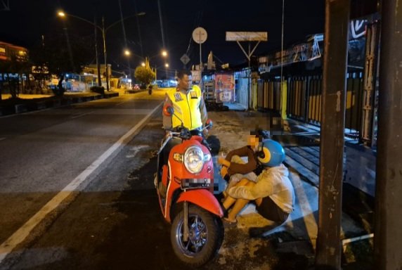 Patroli Malam, Tim Polresta Palangka Raya Tindak 7 Pengendara Motor Knalpot Brong