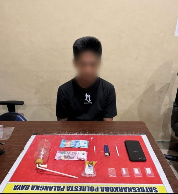 Warga Pahandut Ditangkap Kantongi 4 Paket Sabu Seberat 20,22 Gram