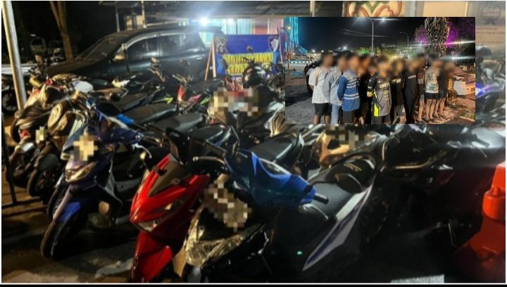 Satlantas Polresta Palangka Raya Tindak Tegas Balap Liar, 14 Motor Diamankan