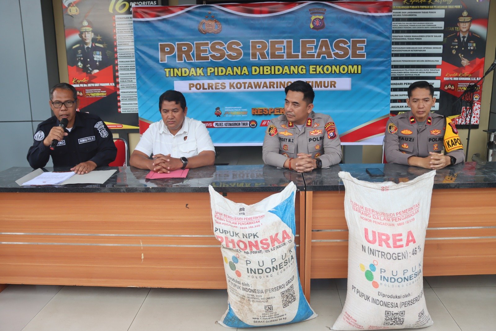 Polres Kotim Selamatkan 180 Karung Pupuk Subsidi, Harapan Petani Tetap Terjaga