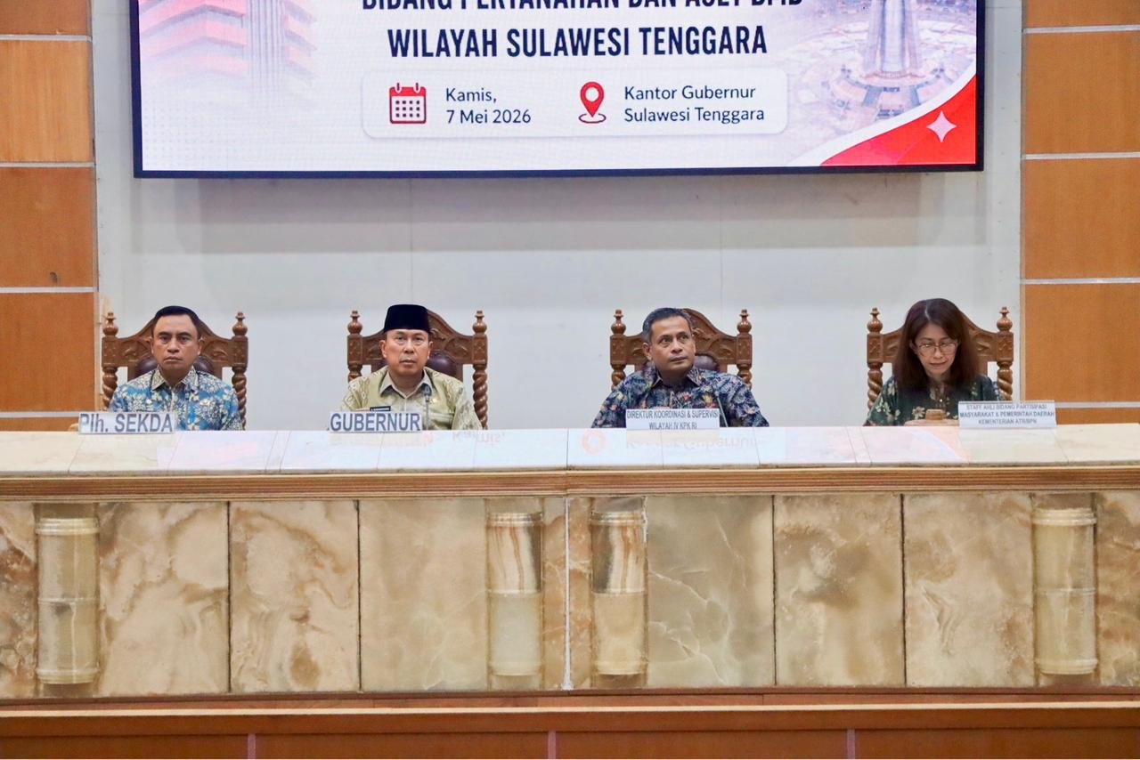 KPK, ATR/BPN dan Pemda Sultra Sepakat Percepat Reformasi Layanan Pertanahan
