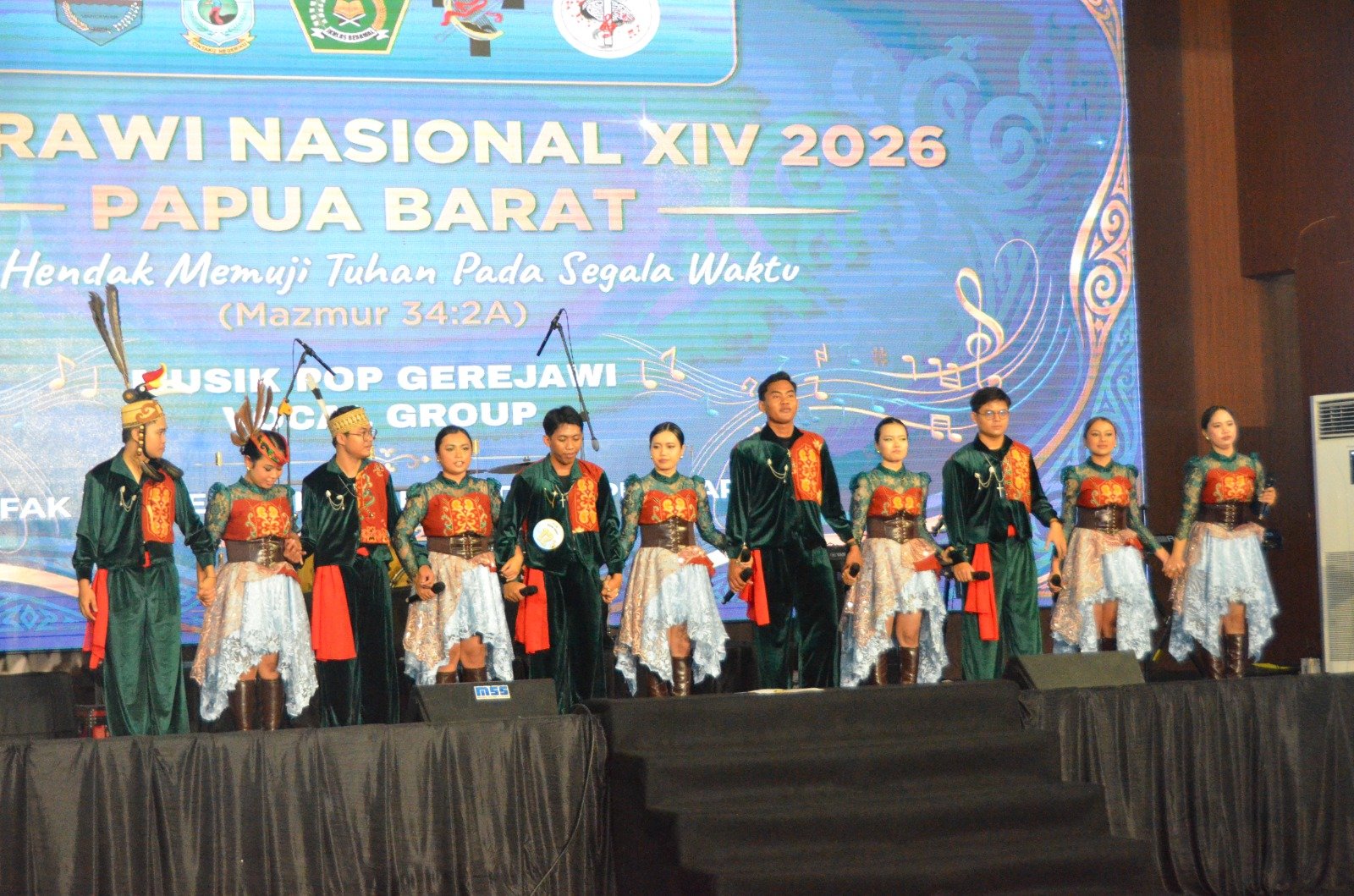 Lima Kategori Tampil Memukau, Kontingen Kalteng Buka Perjuangan di Pesparawi Nasional XIV Manokwari