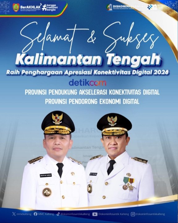 Kalteng Raih Dua Nominasi Nasional dalam Apresiasi Konektivitas Digital 2026
