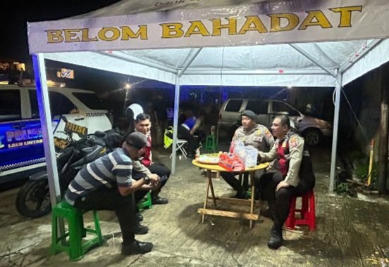 Komitmen Perangi Aksi Bali, Satsamapta Polresta Palangka Raya Sambangi Pos Jaga