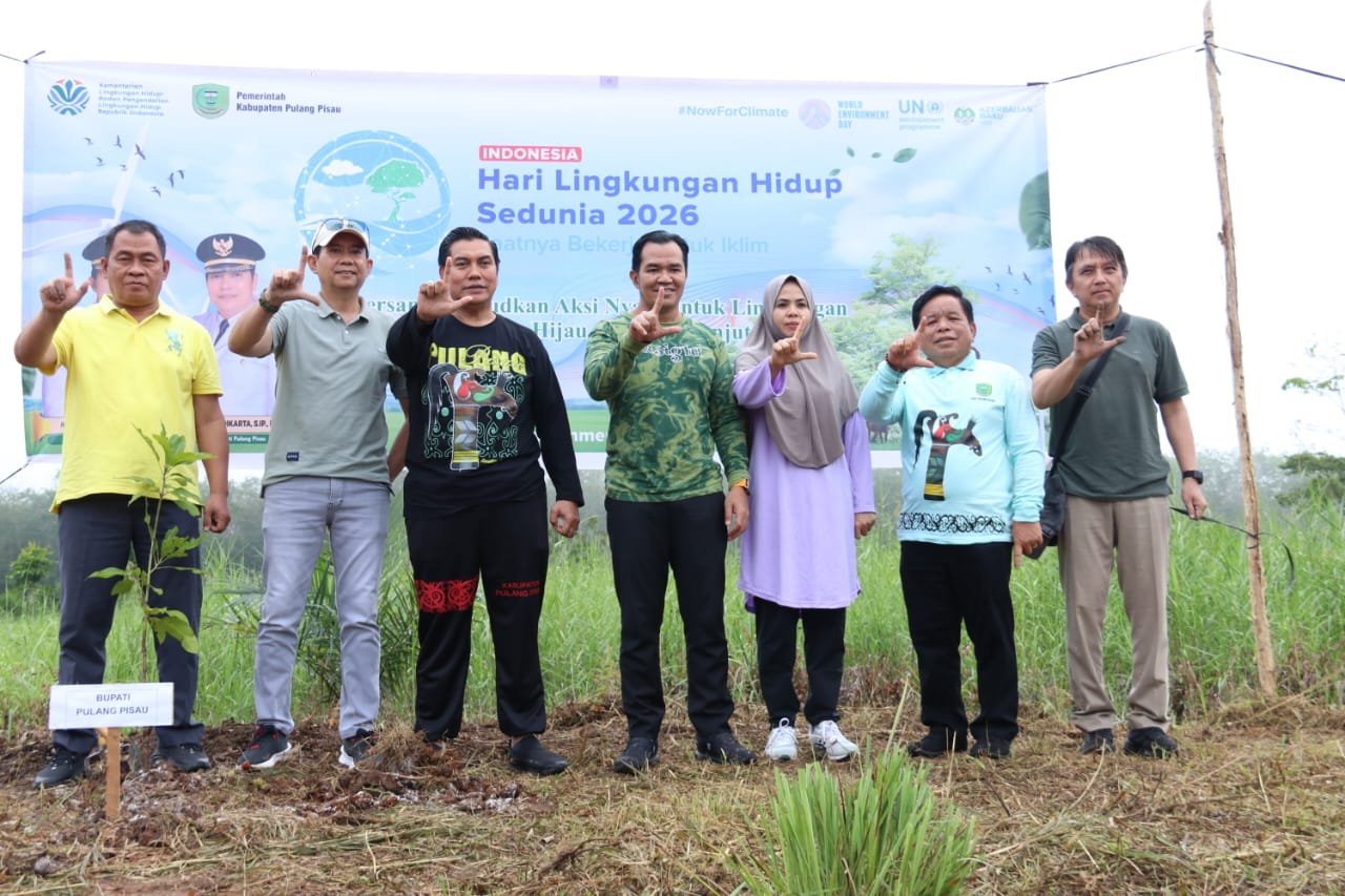 Hari Lingkungan Hidup Sedunia, Bupati Pulang Pisau Tanam Pohon di Rest Area
