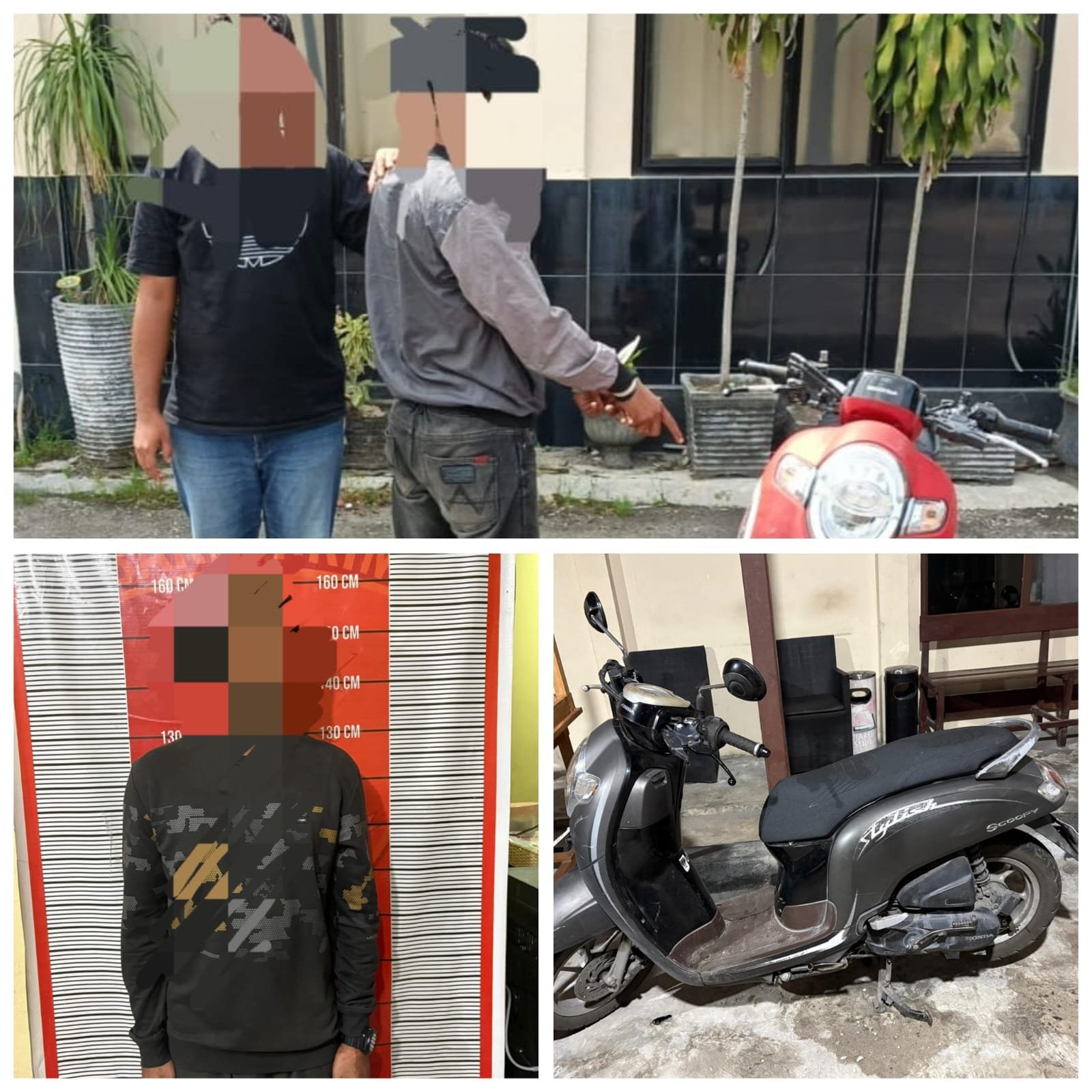 Polsek Pahandut Berhasil Tangkap Dua Pelaku Curanmor dari Kasus Berbeda di Palangka Raya