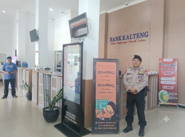 Jelang Akhir Pekan, Satpamobvit Polresta Palangka Raya Perketat Pengamanan Perbankan