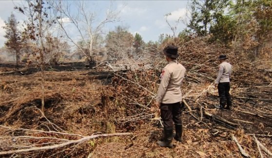Satgas Aman Nusa II Polresta Palangka Raya Pantau Kondisi Hot Spot Karhutla