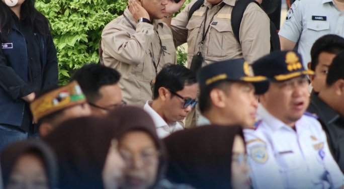 Hari Bhayangkara ke-80, Kabag TU Kanwil BPN Kalteng Hadiri Upacara Bersama Forkopimda