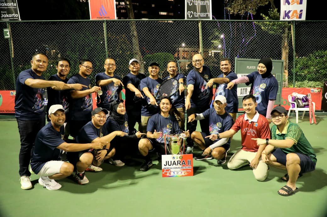 Debut di Turnamen Piala Gubernur DKI, Tim Tenis ATR/BPN Raih Juara II