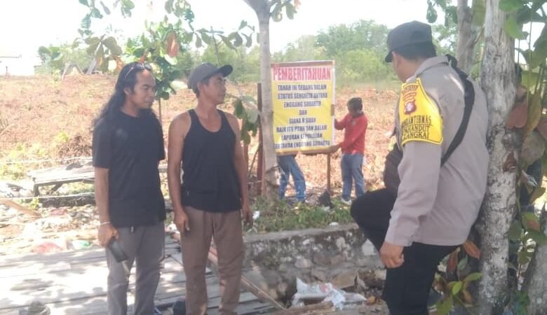 Monitoring Sengketa Lahan, Bhabinkamtibmas Langkai Imbau Warga Tempuh Jalur Hukum