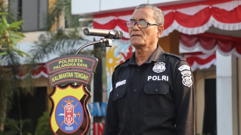 Pimpin Apel Pagi, Kasihumas Polresta Palangka Raya Ingatkan Pentingnya HTCK antar Satfung